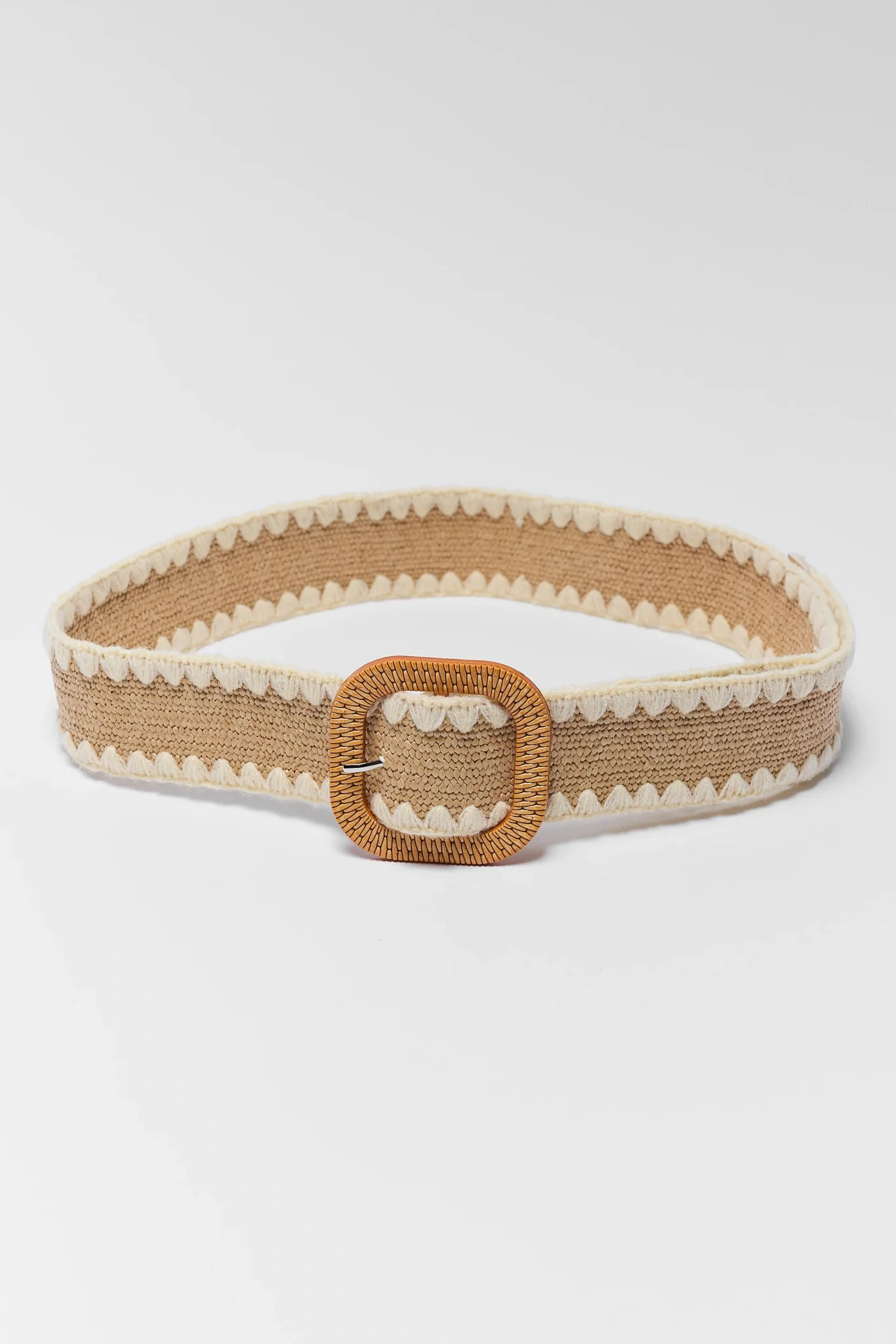 Tan Woven Straw Belt | Avara