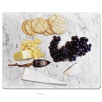 Diflart Natural White Marble Pastry and Cutting Board with No-Slip Rubber Feet Large 16x20 Inch Gift | Amazon (US)