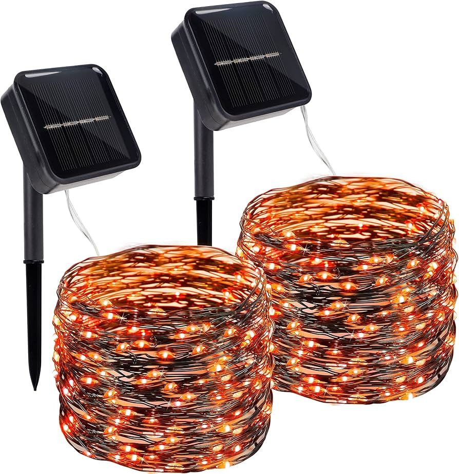 Twinkle Star 2 Pack Outdoor Solar String Lights, 39.4 FT 120 LED Solar Powered Decorative Fairy L... | Amazon (US)