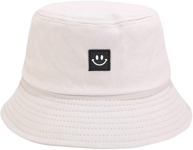 Jazzor Bucket Hat Summer Travel Bucket Cap Beach Sun Hat Smile Visor for Teens | Amazon (US)