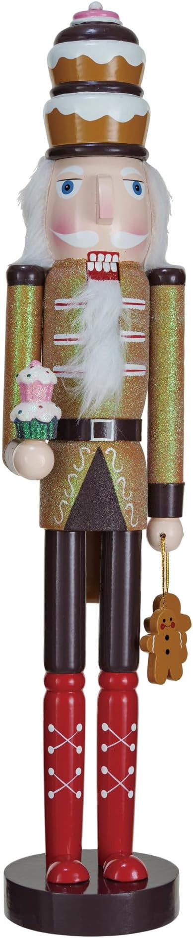 Creative Co-Op Wood Nutcracker with Cupcake and Gingerbread Man, Multicolor | Amazon (CA)