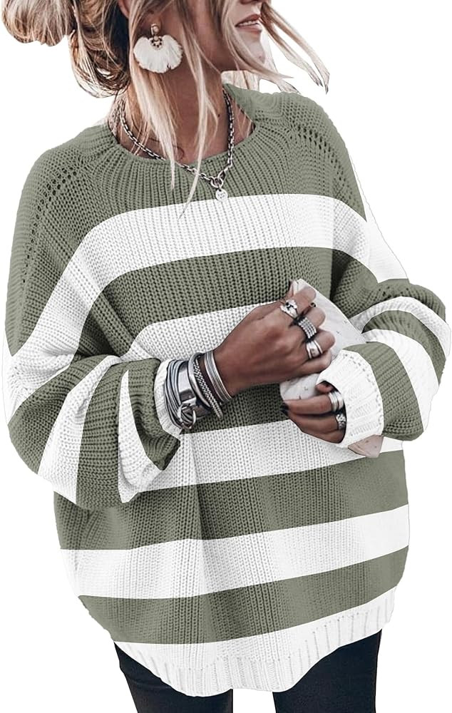 Womens Oversized Sweaters Loose Solid Casual Long Sleeve Mock Neck Knitted Jumper Tops | Amazon (US)