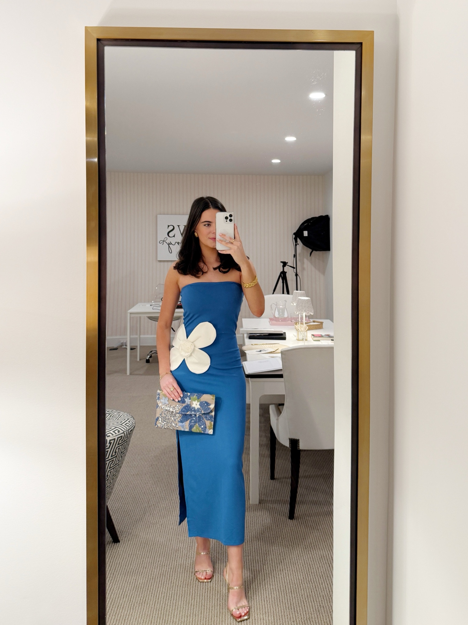 Full Amazon wedding guest look for summer! Dress fit true to size!🤍💙