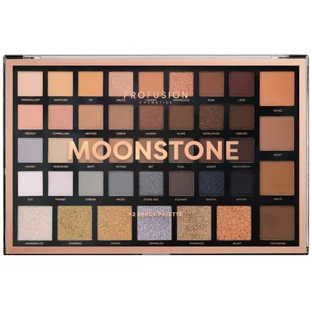 Profusion Cosmetics Moonstone 42 Shade Eyeshadow Palette Highly Pigmented Long-Lasting and Blendable | Walmart (US)