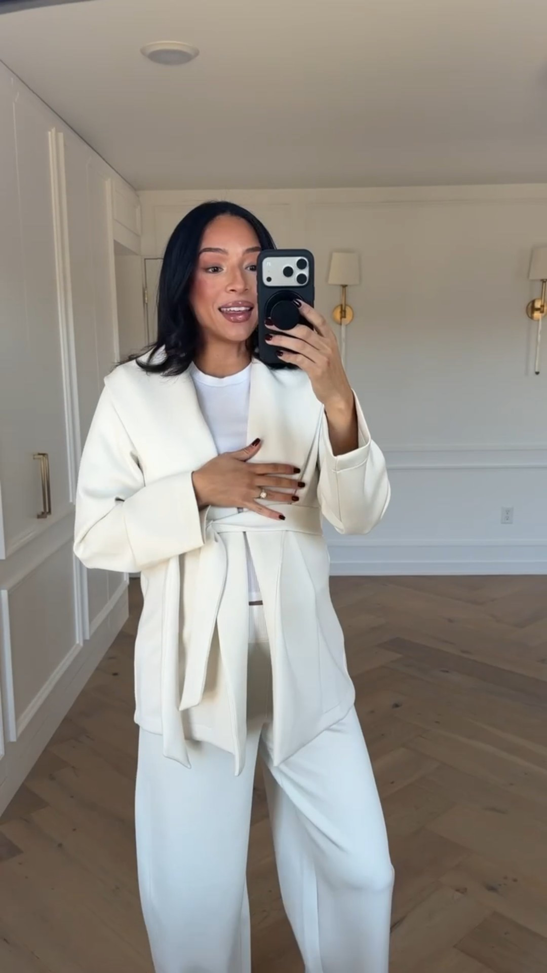 Comfy Winter Outfit 🤍 Use code NENAXSPANX for 15% off your first Spanx purchase + free shipping! Wearing size M cardigan and size M Tall barrel leg pants - this material is so comfortable, lightweight and buttery soft!

Loungewear
Winter outfit
Winter fashion
Airport outfit
Travel outfit

#LTKHoliday #LTKootd #LTKBump