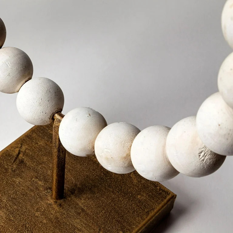 HomeRoots  12 x 5 x 9 in. Petite White Beaded Sculpture | Walmart (US)