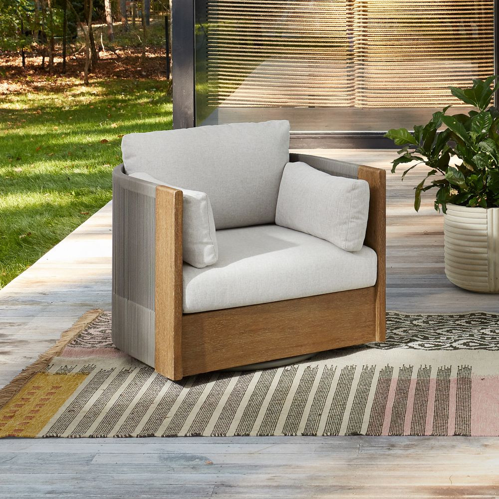 Porto Outdoor Swivel Chair | West Elm (US)
