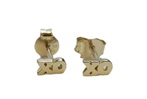 Tiny XO Gold Plated Sterling Silver Stud Earrings | Amazon (US)