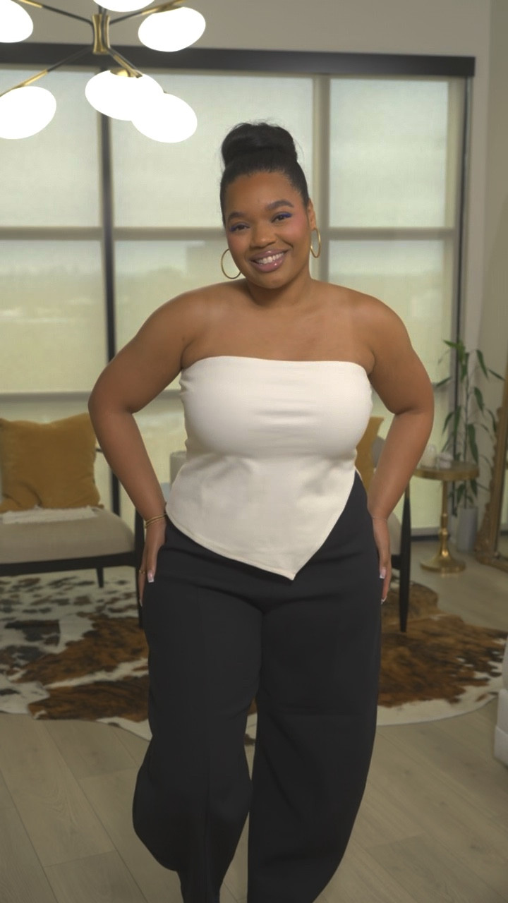 I love a strapless top because when they’re good they can be dressed up or down. I’m wearing my @OAK + FORT top is large. 

#LTKootd #LTKgrwm #LTKMidsize