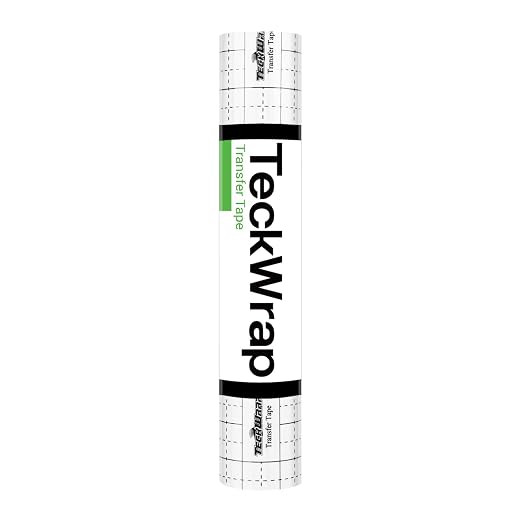TECKWRAP Black Grid Transfer Tape for Vinyl Roll-12INCH x 10 FT w/Alignment Permanent Adhesive Vi... | Amazon (US)