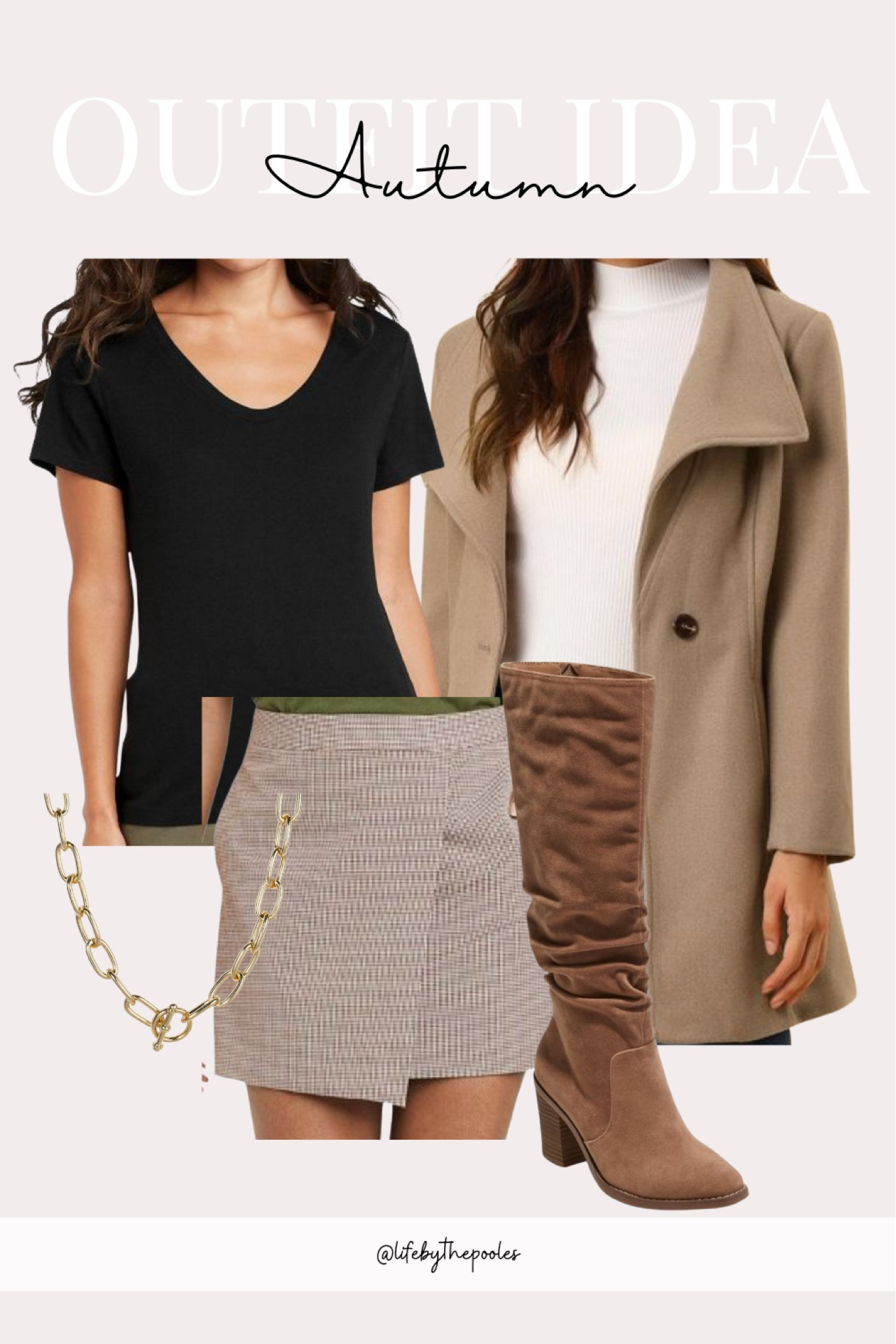 Neutral fall outfit idea, fall dress coat, wool coat, mini skirt, brown boots, target boots, knee high boots, fall work outfit, 

#LTKworkwear #LTKstyletip #LTKSeasonal