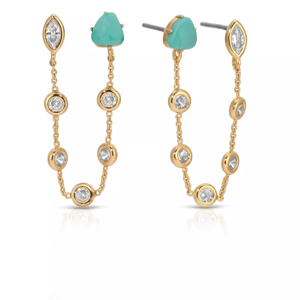 Double Piercing Turquoise Earrings - Ettika | Target