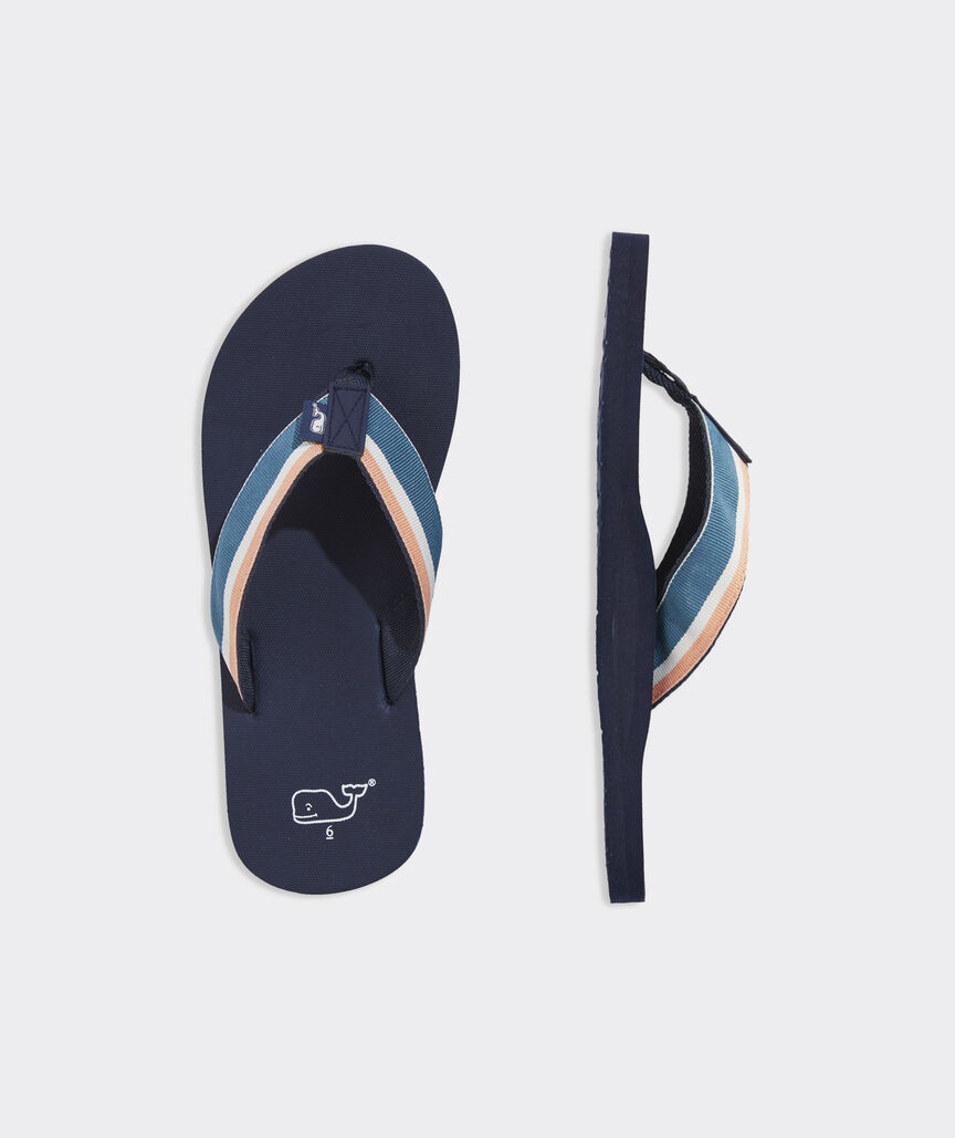 Boys' Striped Ribbon Foam Flip Flops | vineyard vines