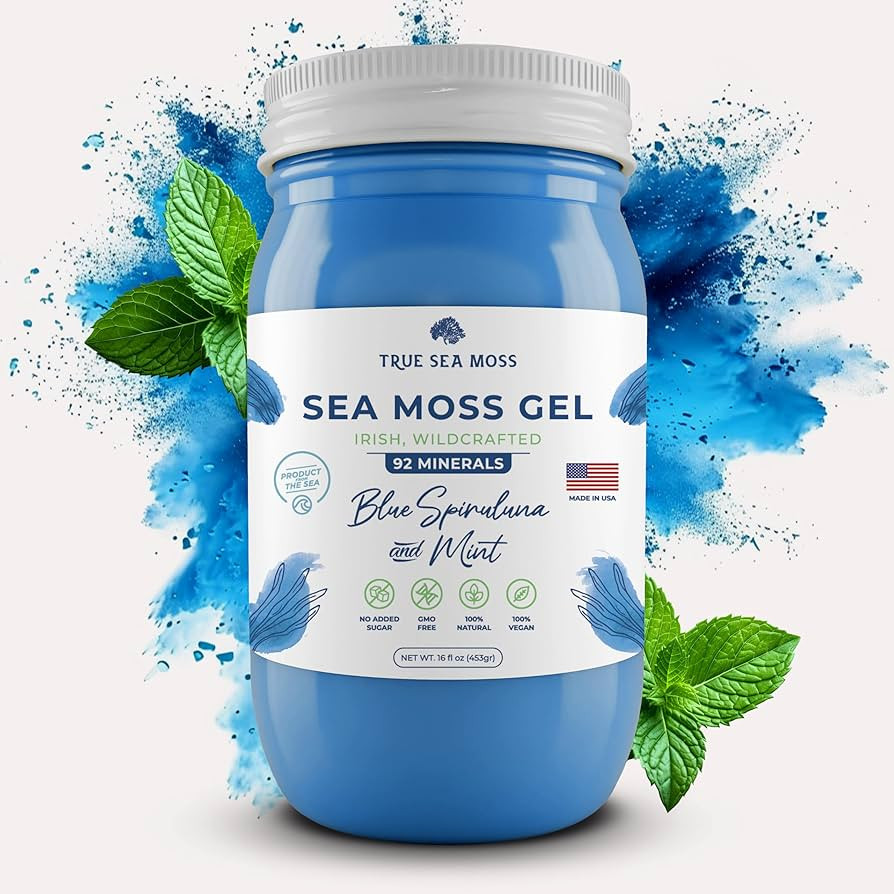 TrueSeaMoss Wildcrafted Irish Sea Moss Gel - Made with Dried Seaweed - Seamoss, Vegan-Friendly, A... | Amazon (US)