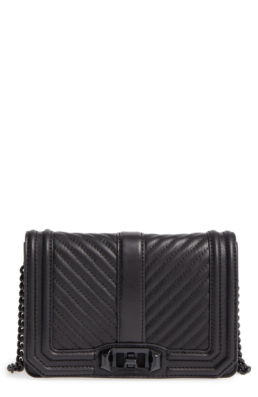 Rebecca Minkoff Small Love Leather Crossbody Bag - Black | Nordstrom