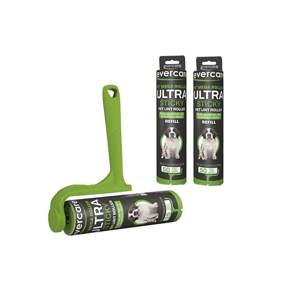 Evercare Ultra Sticky Pet Mega Lint Roller Value Pack, Manual Clothes & Furniture Cleaner with Ha... | Amazon (US)