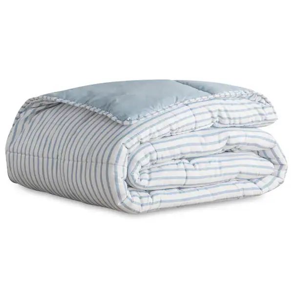 Brookside Striped Reversible Chambray Down Alternative Comforter Set | Bed Bath & Beyond