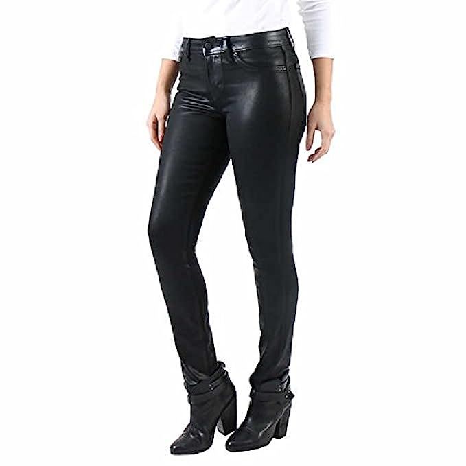 Level 99 Ladies' Coated Skinny Jean, Black Denim - Forever Black Collection | Amazon (US)