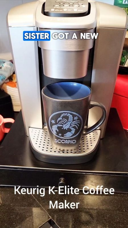 Love my sister's new coffee machine.  Keurig K-Elite Single-Serve K-Cup Pod Coffee Maker, Brushed Silver#coffeemachine #coffee bar #keurig

#LTKVideo #LTKhome