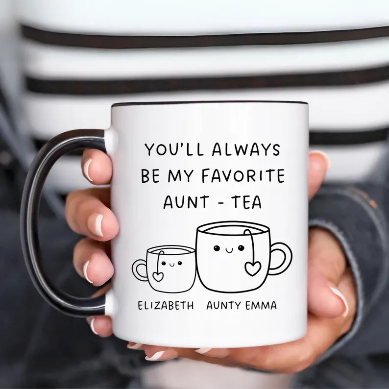 Auntie My Favorite Aunt-tea Personalized Gift, Funny Best Aunt Mug - Etsy | Etsy (US)