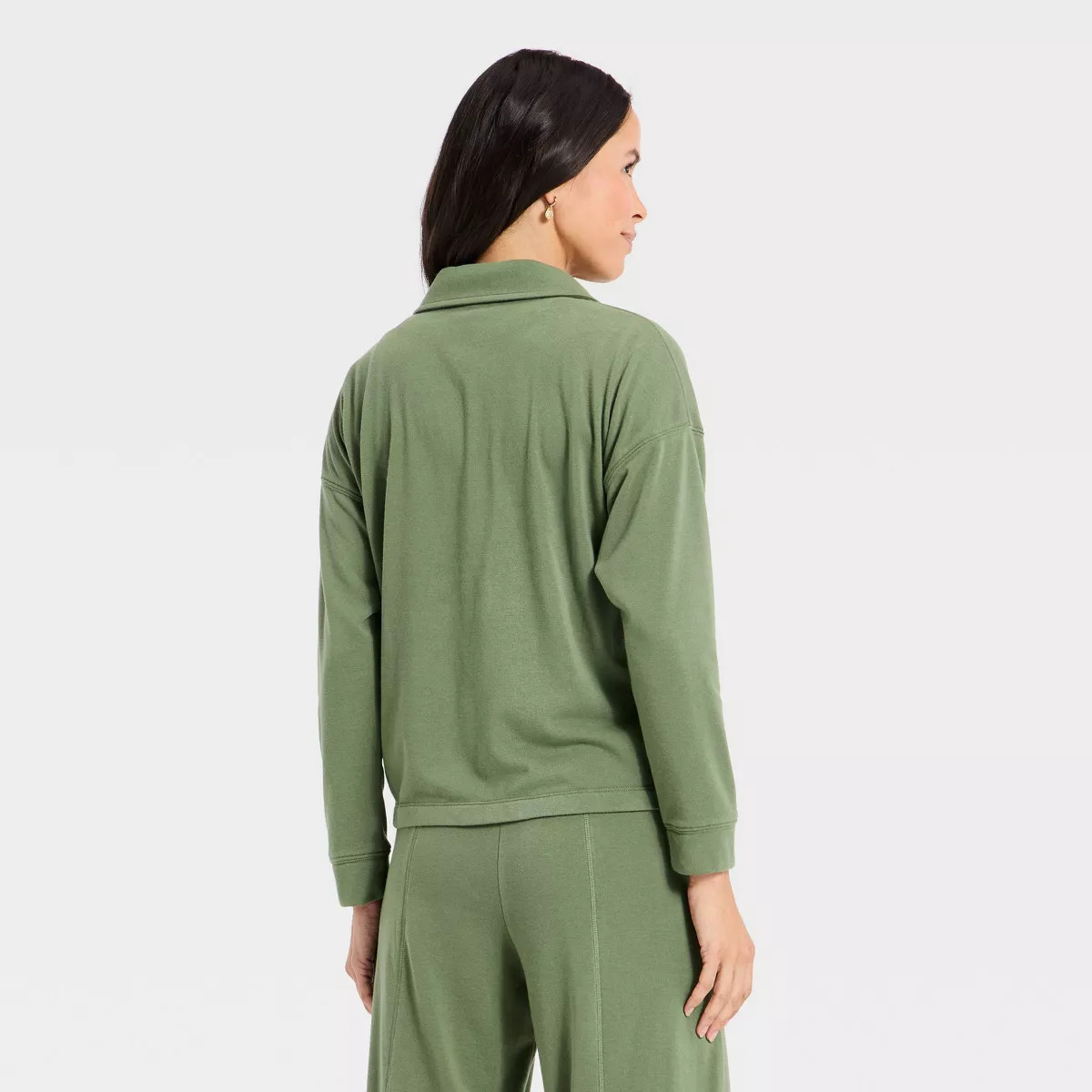 Women's Lightweight Fleece Collared Button-Down Shirt - Universal Thread™ | Target