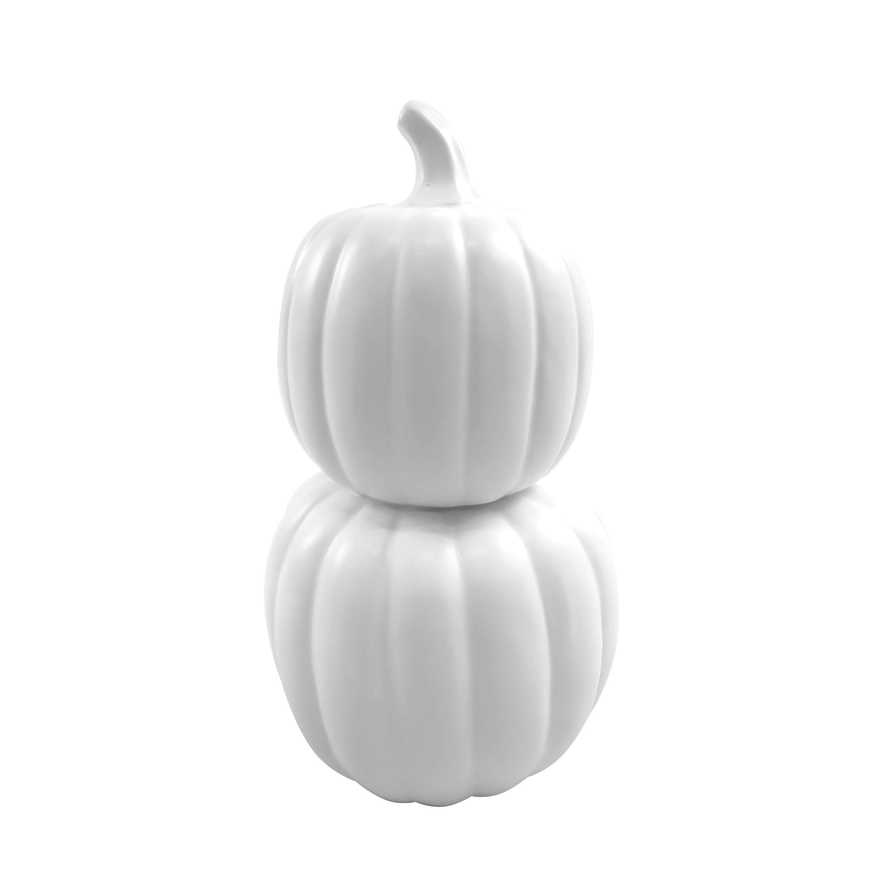 Halloween Black and White Ceramic Pumpkin Decoration, 11 in, by Way To Celebrate | Walmart (US)