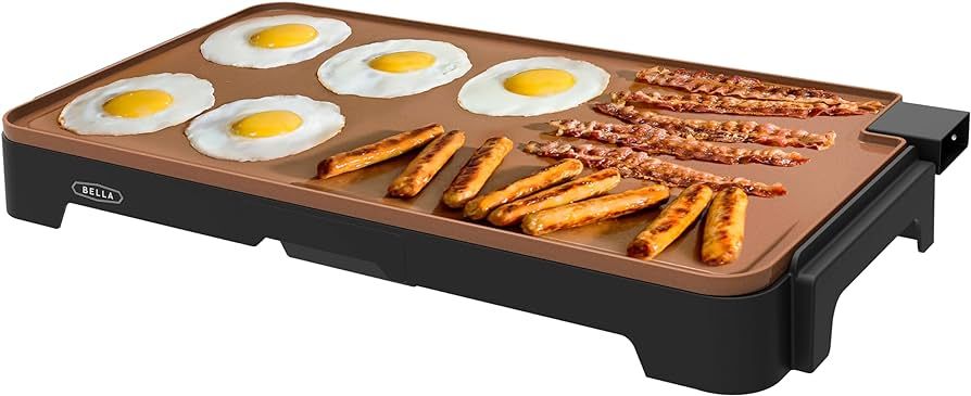 XL Electric Ceramic Titanium Griddle, Make 15 Eggs At Once, Healthy-Eco Non-stick Coating, ... | Amazon (US)