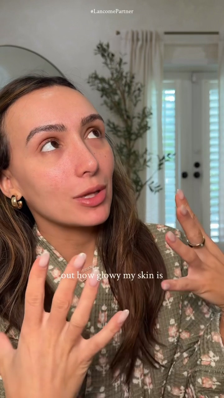 Let’s talk about my newest skincare + makeup obsession and they’re 30% off through 8/25! I have been absolutely LOVING the @lancomeofficial Génifique Ultimate Serum to plump and hydrate my skin and reduce fine lines and wrinkles. I always use it before my latest obsession, the Teint Idole Foundation because it’s so lightweight and lasts ALL day. It’s hard for me to change my foundation and this one has become my latest holy grail. @shop.ltk #liketkit #LancomePartner #LancomeMakeup #LancomeSkincare