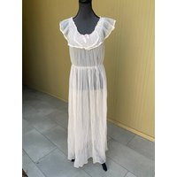 1950S Pink Plissé Sheer Slip Dress Nan Flower Size 34 | Etsy (US)