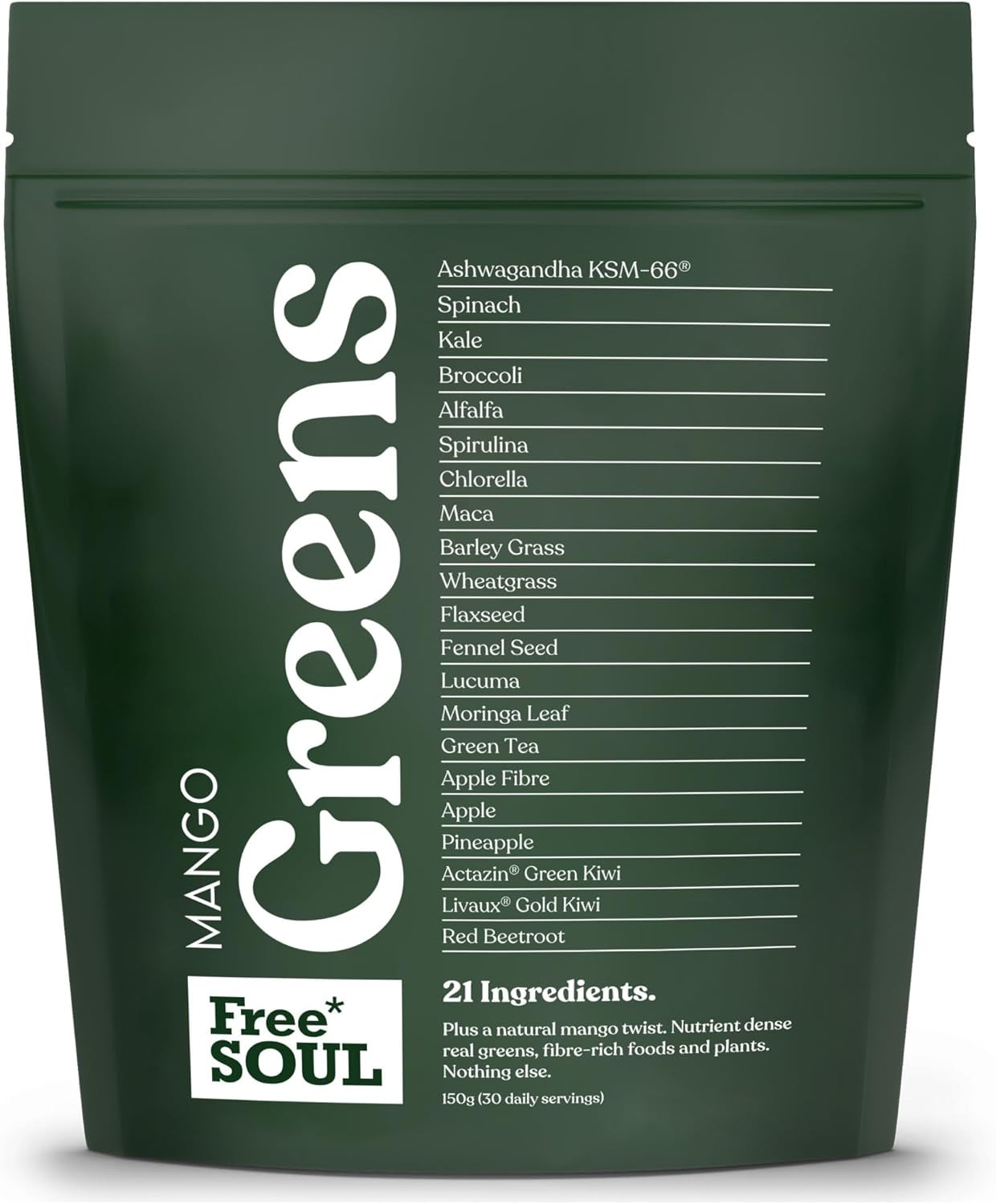 Free Soul Greens | 21 Advanced Greens, Superfoods, and Adaptogens Including KSM-66 Ashwagandha, V... | Amazon (UK)