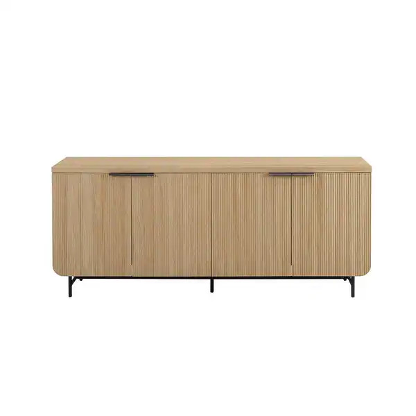 Middlebrook Minimal Fluted Four-Door Buffet Sideboard - Overstock - 36254650 | Bed Bath & Beyond