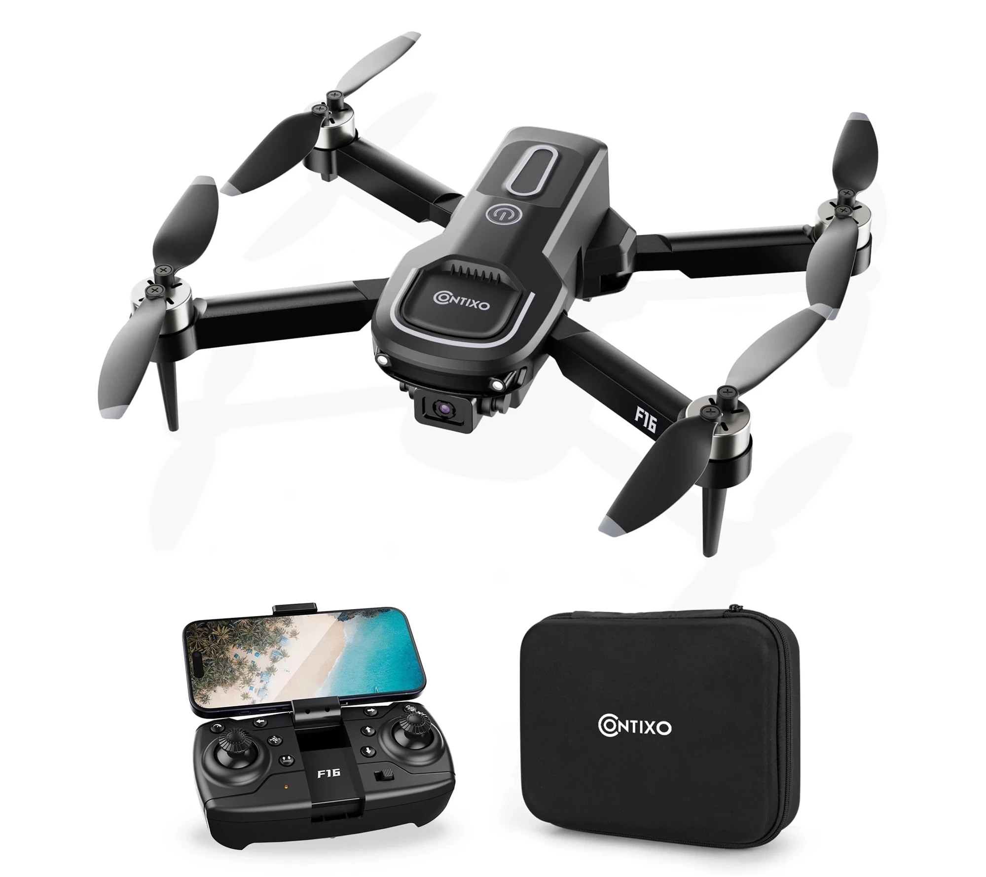 Contixo Arctic F16 FPV 1080P HD Camera Stunt Drone with Case - QVC.com | QVC