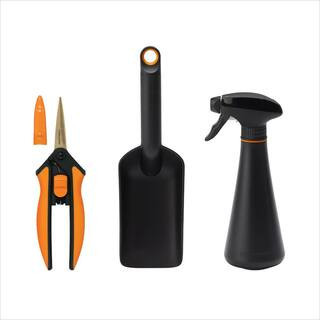 Indoor Garden 3-Piece Garden Tool Set-Plant Mister, Soil Scoop, Micro-Tip Pruning Shears | The Home Depot