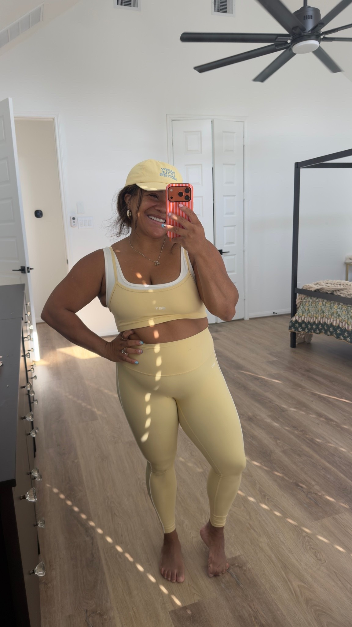WORKOUT SET: wearing a large in the top, mediums in the bottoms

#LTKmomlife #LTKfitnessgoals #LTKootd