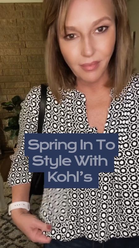 New spring styles on sale at Kohl’s! Spring blouses for casual or work, girlfriend jeans, white chinos, sandals, backpack, backpack purse, crossbody, everyday outfit business casual, casual workwear 

#LTKunder50 #LTKsalealert #LTKworkwear