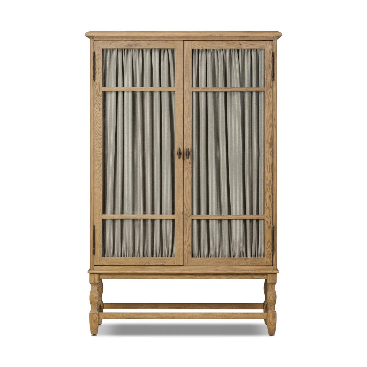 Resawn fawn oak veneer and tempered glass doors meet the charm of European antiques with practica... | Wayfair North America