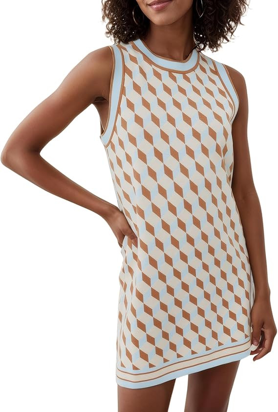 Kedera Womens Sleeveless Sweater Dress 2025 Crewneck Knitted Business Casual Winter Dress Old Mon... | Amazon (US)