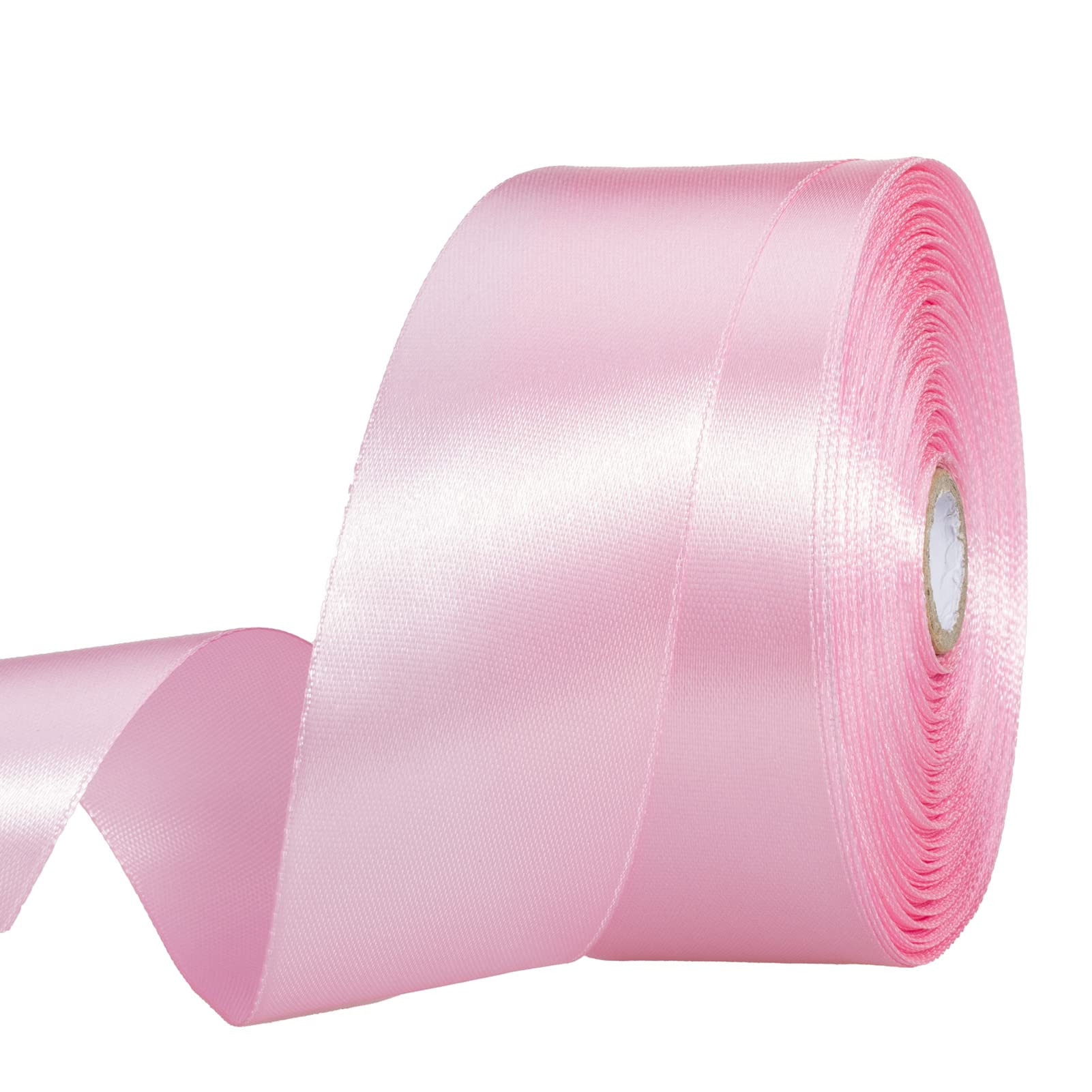 1 1/2 Inch Pink Solid Satin Ribbon, 50 Yards Craft Fabric Ribbon for Gift Wrapping Floral Bouquet... | Amazon (US)