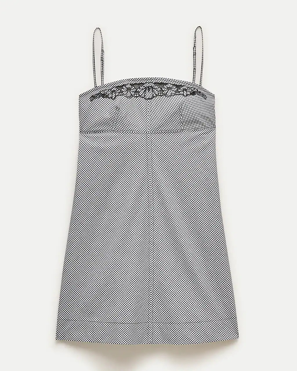 Embroidered mini dress in gingham | J. Crew US