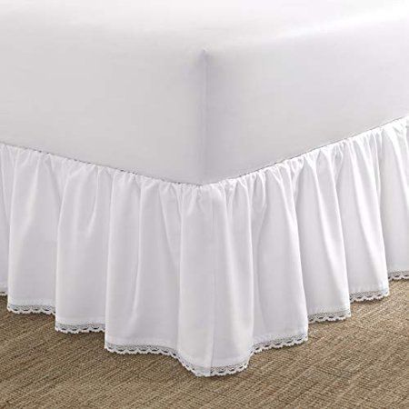 Laura Ashley Home Crochet Ruffle Collection Luxury Premium Hotel Quality Bedskirt, Easy Fit, Anti Wr | Walmart (US)