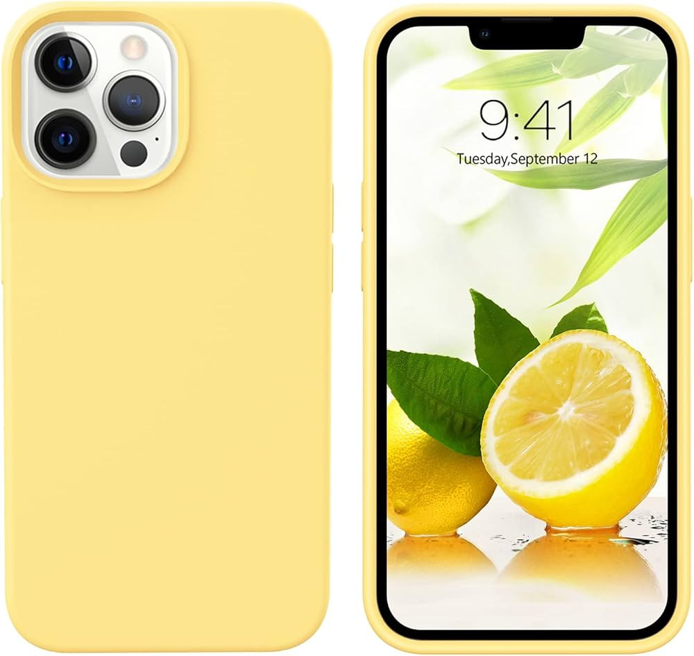 GUAGUA Compatible with iPhone 13 Pro Max Case 6.7 Inch Liquid Silicone Soft Gel Rubber Slim Micro... | Amazon (US)