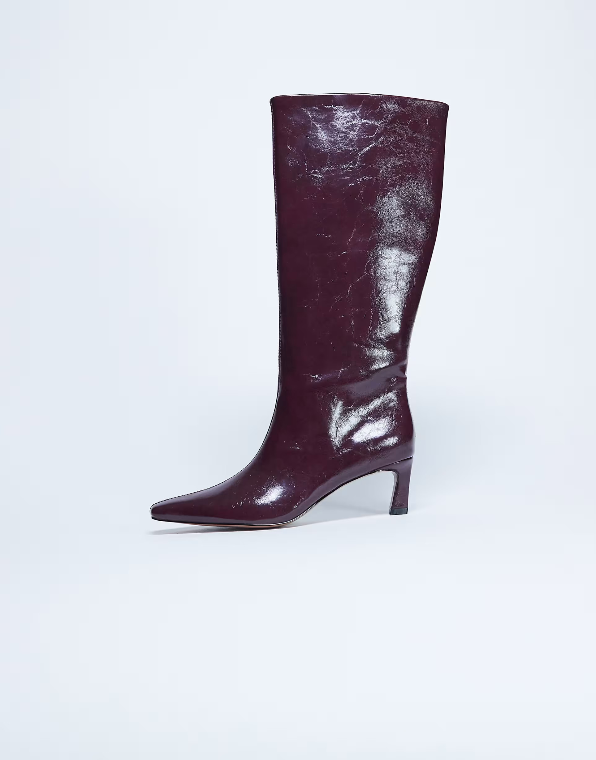 Topshop Tanya point toe knee high boot in burgundy | ASOS | ASOS (Global)