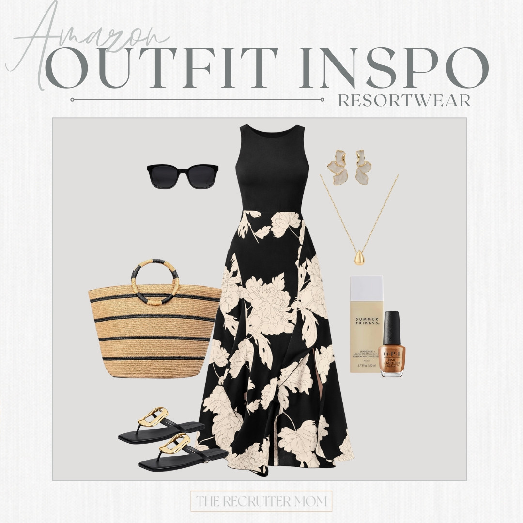 Amazon Resortwear Black and Cream Floral Wrap Maxi #beachstyle #resortlook #springdress 

 

#LTKSeasonal #LTKMidsize #LTKTravel