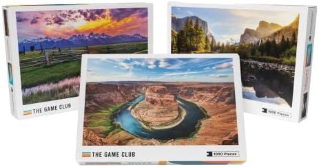 The Game Club - National Park Puzzle Pack - Three, 1000 Piece Jigsaw Puzzles of The Grand Canyon, Yo | Amazon (US)