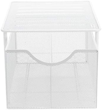 Mind Reader Storage Basket [Metal MESH] 3-Compartment Pull-Out/Sliding Organizing Drawer, Under T... | Amazon (US)