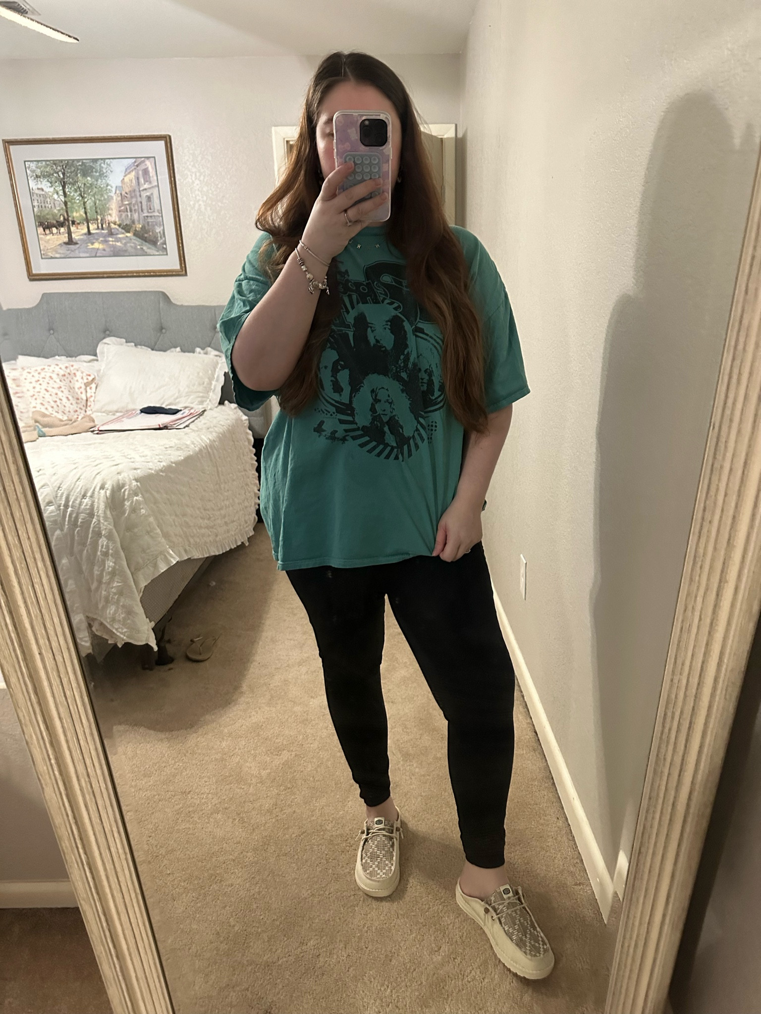 Outfit of the day 
Hey dude size 8
Led Zeppelin shirt size xl
Leggings size large 

#LTKFindsUnder50 #LTKStyleTip #LTKMidsize