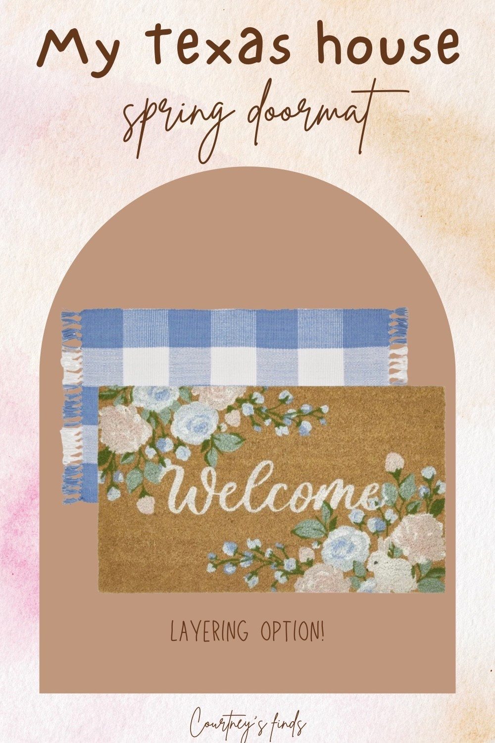 Layering doormat for spring from MTH! Buy them together or separate 🫶🏻 

#springdecor #spring #porchmat #porchdecor #outdoorrug #outdoor #mth #mytexashouse #walmart 

#LTKHome #LTKSeasonal