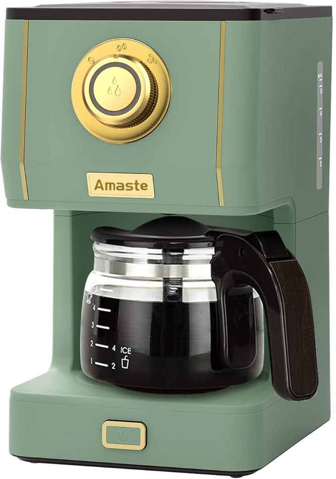 Amaste Drip Coffee Maker, Coffee Machine with 25 Oz Glass Coffee Pot, Retro Style Coffee Maker wi... | Amazon (US)