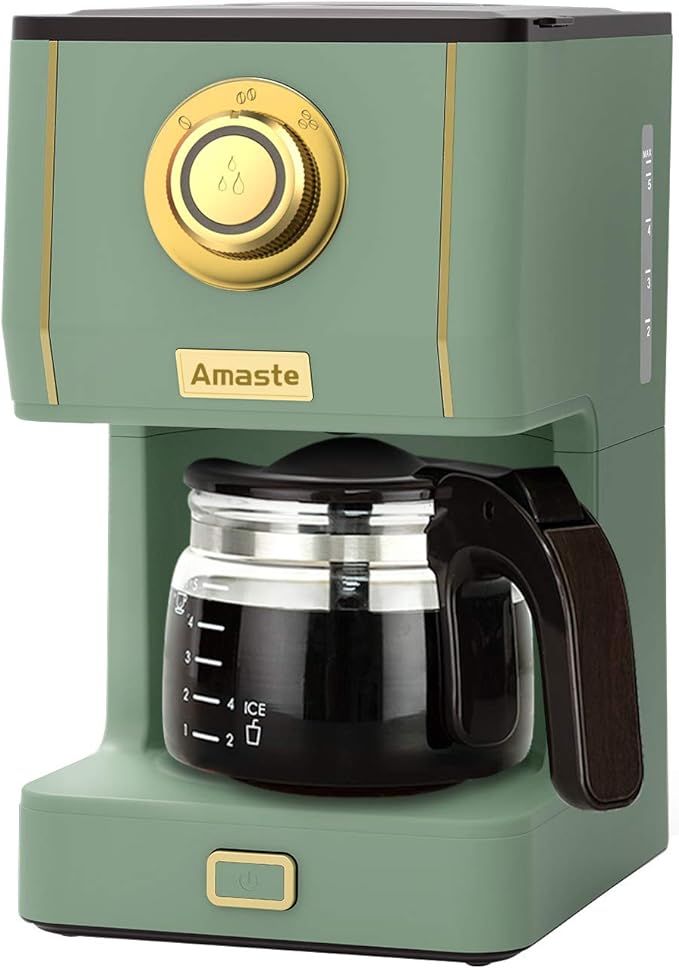 Amaste Drip Coffee Maker, Coffee Machine with 25 Oz Glass Coffee Pot, Retro Style Coffee Maker wi... | Amazon (US)
