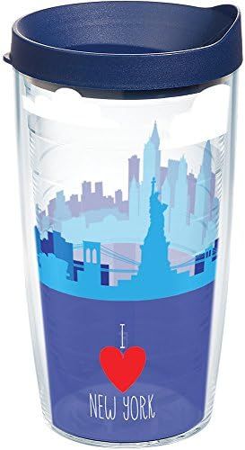 Tervis New York - I Heart New York Skyline Tumbler with Wrap and Navy Lid 16oz, Clear | Amazon (US)